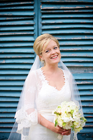 bride with 60s style hair