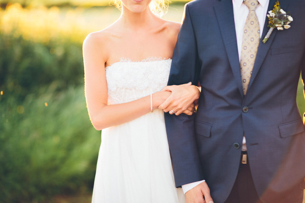 wedding portrait at sunset