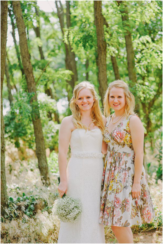 colourful bridesmaid