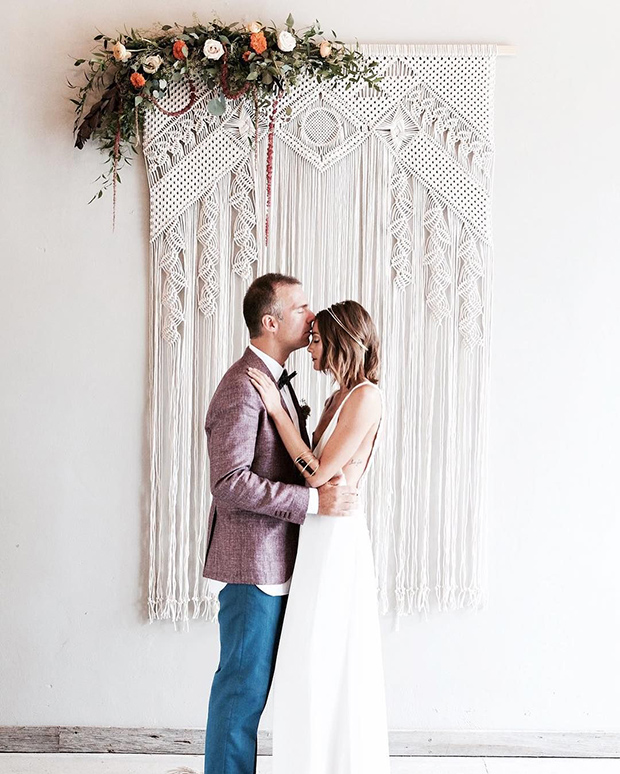 Macrame wedding ceremony decor | One Fab Day