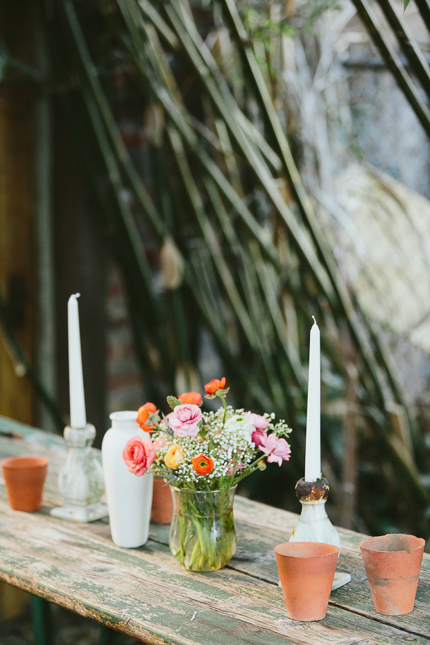 flowers in jars