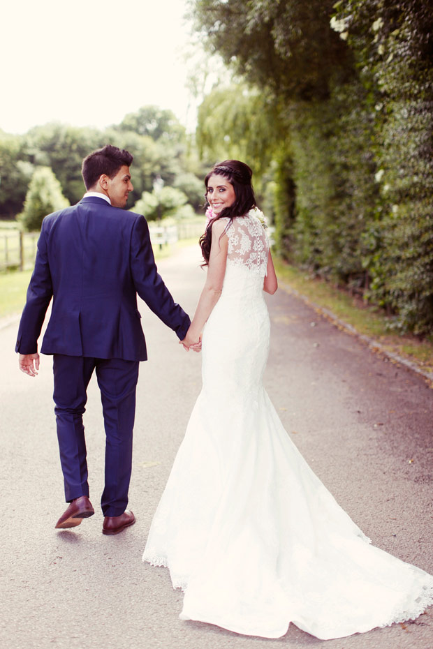 lace back wedding dress