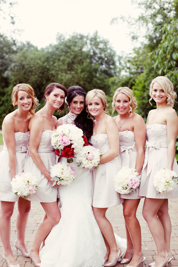 soft pink bridesmaids dresses