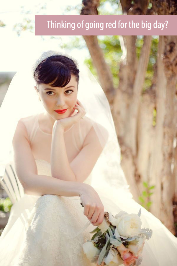 BRIDE WITH RED LIPSTICK