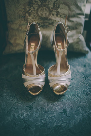 gold wedding shoes