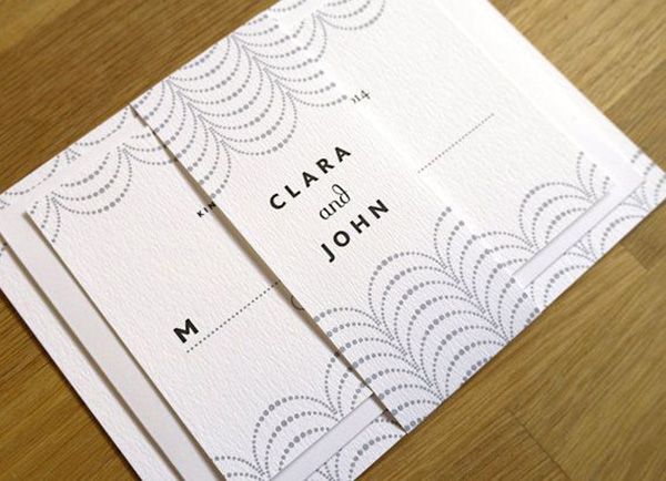 chic minimalist wedding stationery