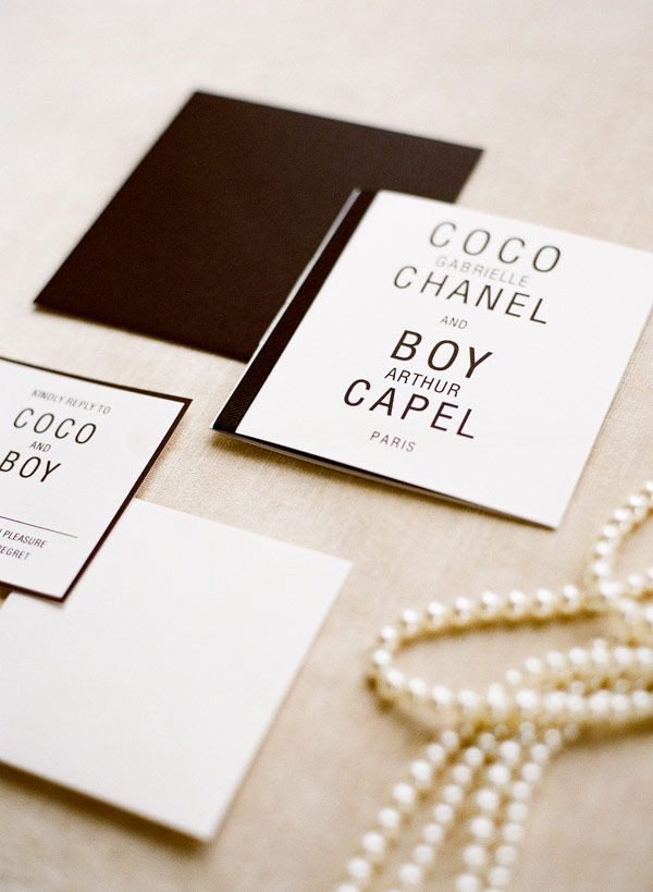 chic minimalist wedding stationery