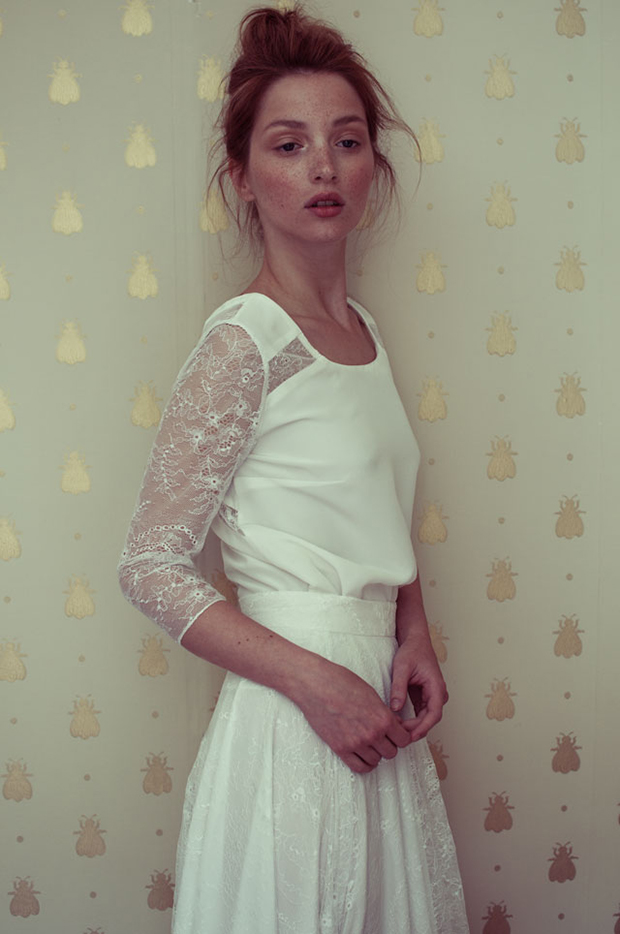 Elise Hameau Lace Sleeve Wedding Dress