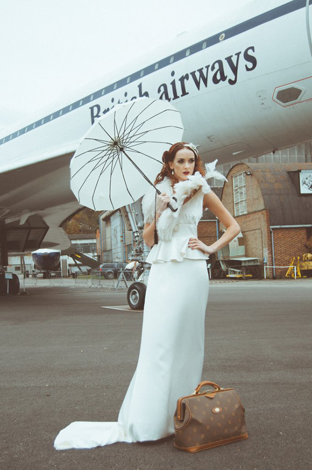 Caroline Atelier Wedding dress and parasol