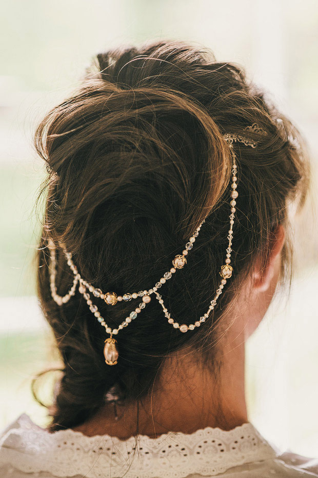 boho silver head piece