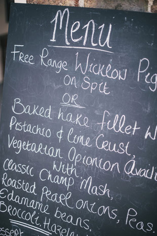 chalkboard menu