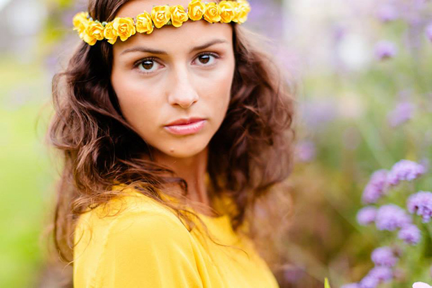 Emma McManus yellow floral headband Johnny Corcoran Photography