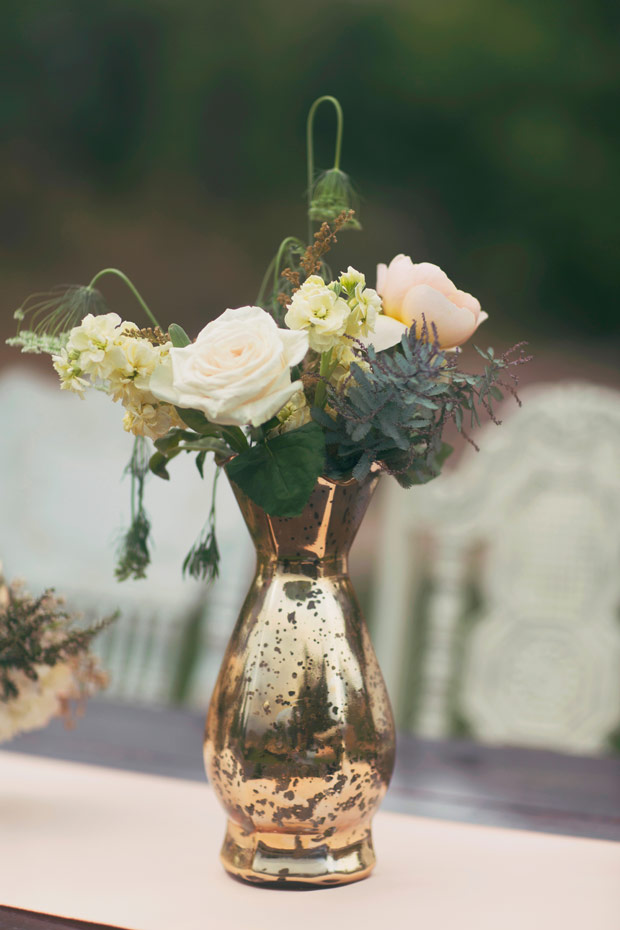 gold floral centrepieces