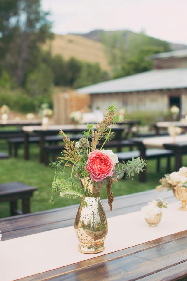 gold floral centrepieces