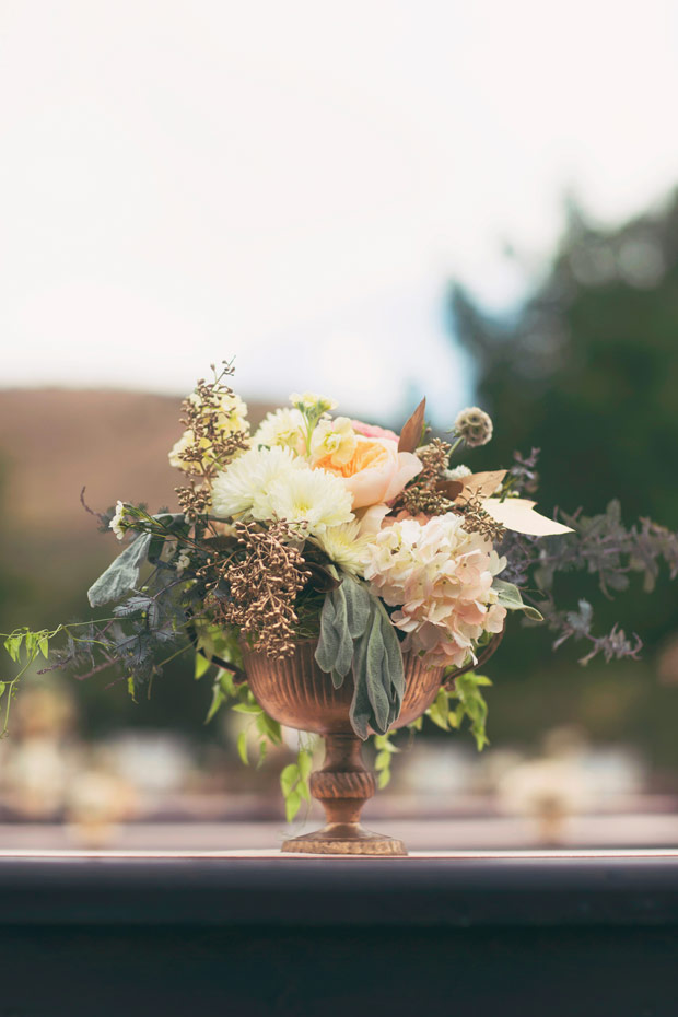 gold floral centrepieces