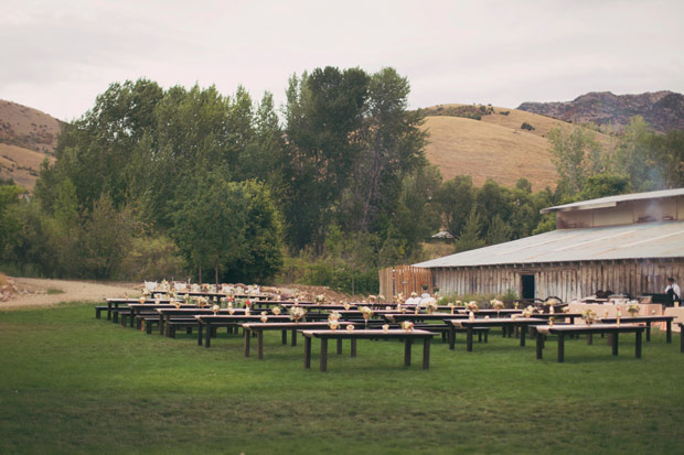 outdoor wedding reception