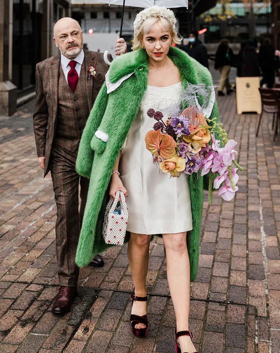 colourful wedding coats