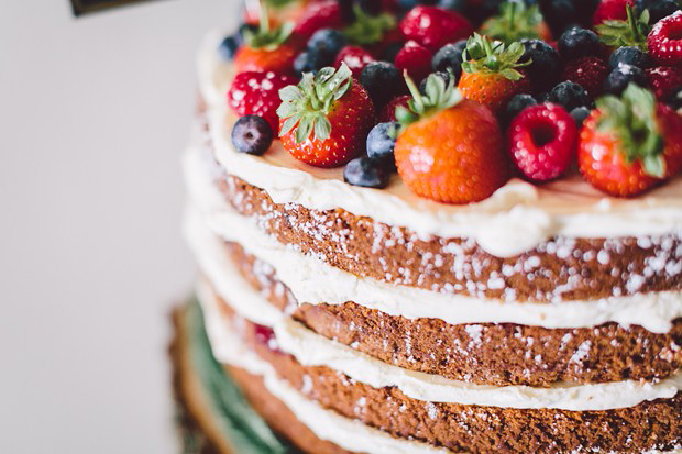 Summer fruits wedding cake