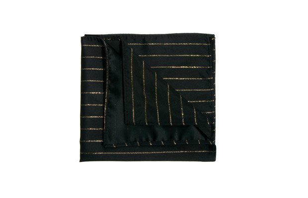 Black and Gold Pocket Square