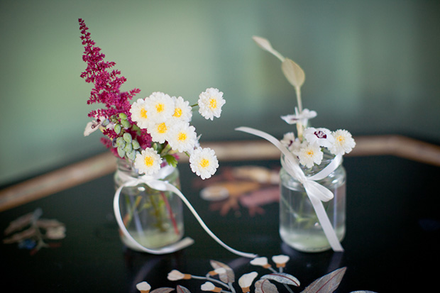 daisies in jars