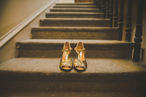 gold wedding shoes