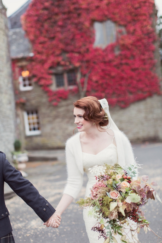 bride in cardigan bolero