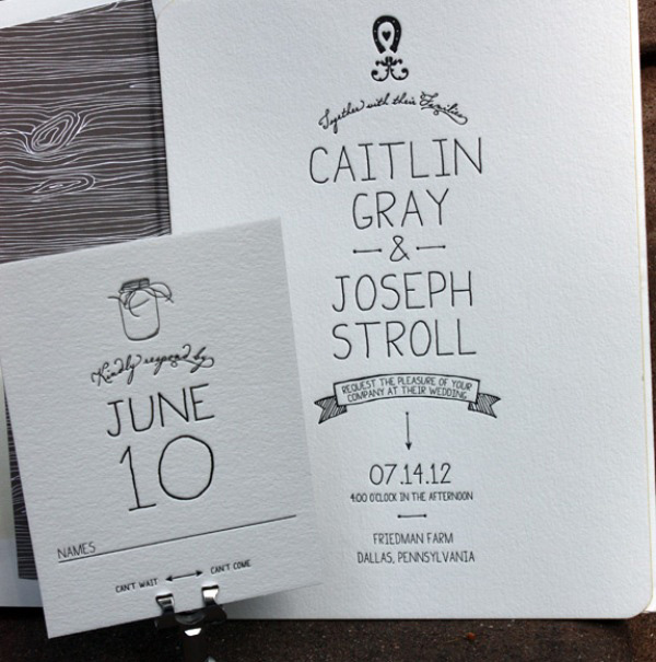 black and white wedding invitations