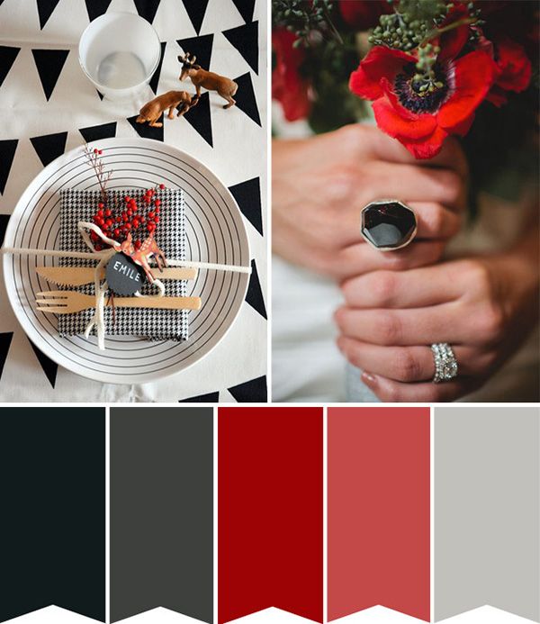 black and red inspired wedding