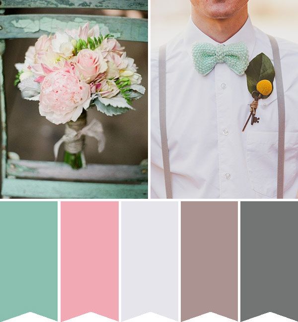 mint and pink wedding inspiration