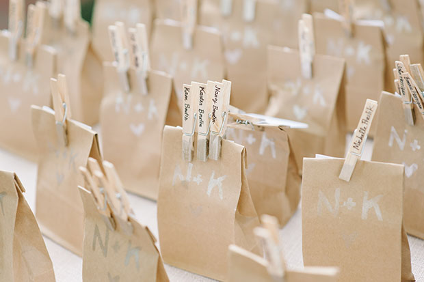 paper bag wedding favours