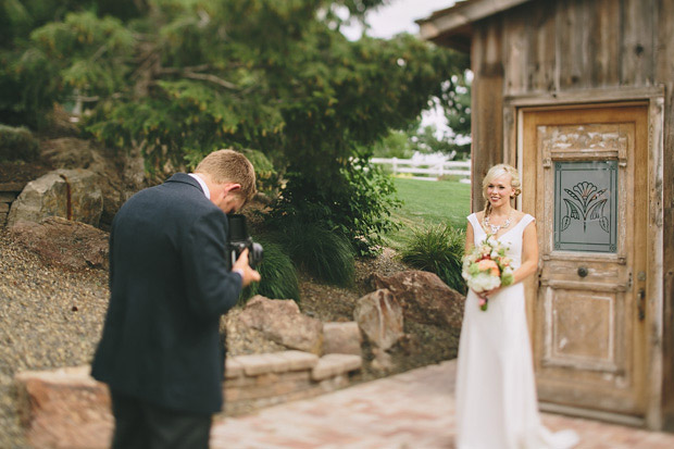 fun bride and groom portrait