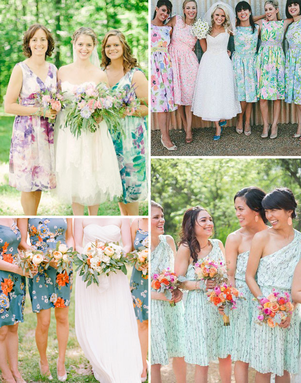 Floral Bridesmaids Dresses