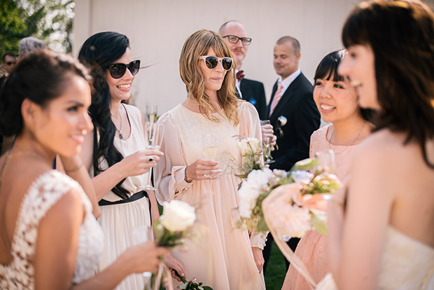 peach and cream bridesmaids dresses