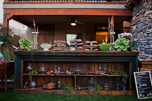 rustic dessert table