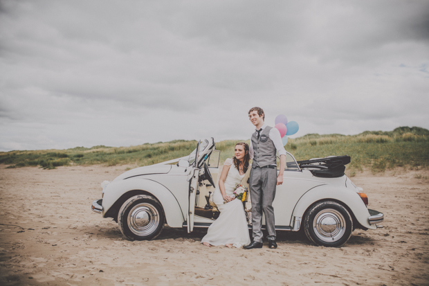 vintage beetle wedding car