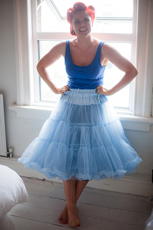 blue bridal underskirt