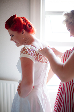 50's style wedding dress