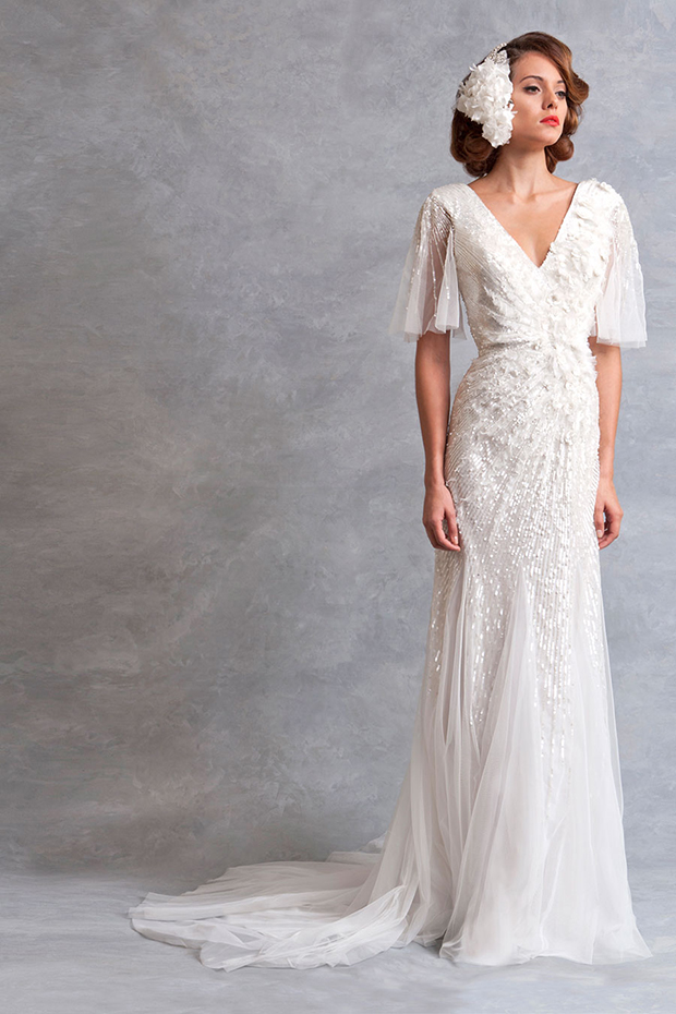 Eliza Jane V Neck Wedding Dress