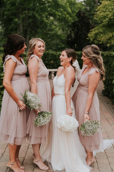 short tulle bridesmaids dresses