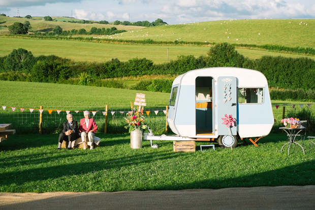 vintage caravan wedding reception