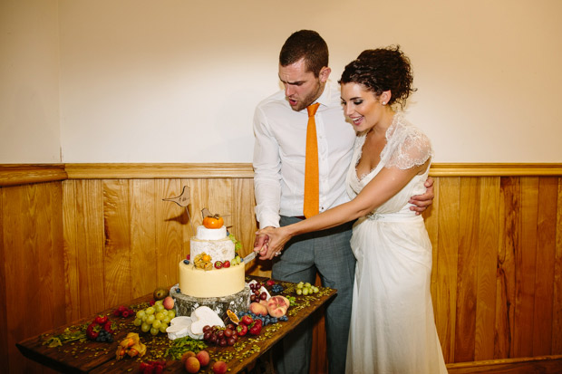 cutting the cake