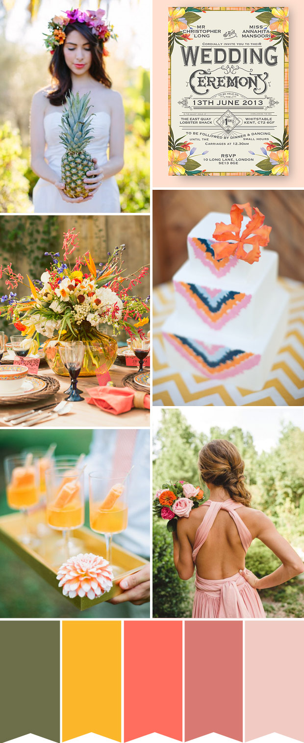 Tropical Wedding Colour Palette