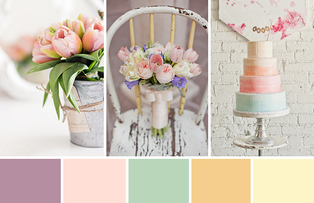 Pastel Tulip Wedding Colour Palette