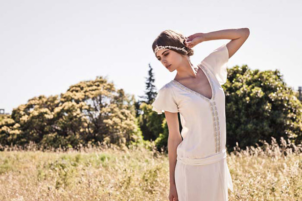 Beautful boho bridal gowns from Bo and Luca | onefabday.com | onefabday.com