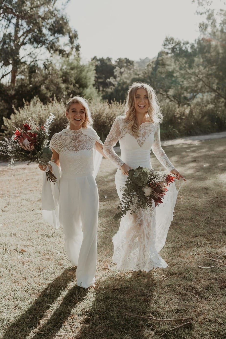 Bridal trousers, brides in jumpsuits, brides in trousers, brides in suits, wedding dress alternatives