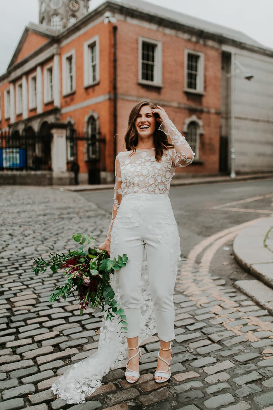 Bridal trousers, brides in jumpsuits, brides in trousers, brides in suits, wedding dress alternatives