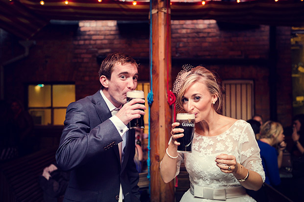 Bride and groom drinking guiness | onefabday-com.go-vip.net