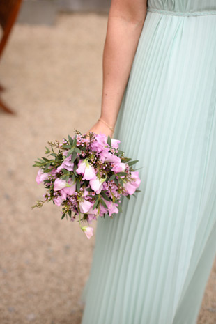 mint pleated bridesmaids dresses | onefabday.com