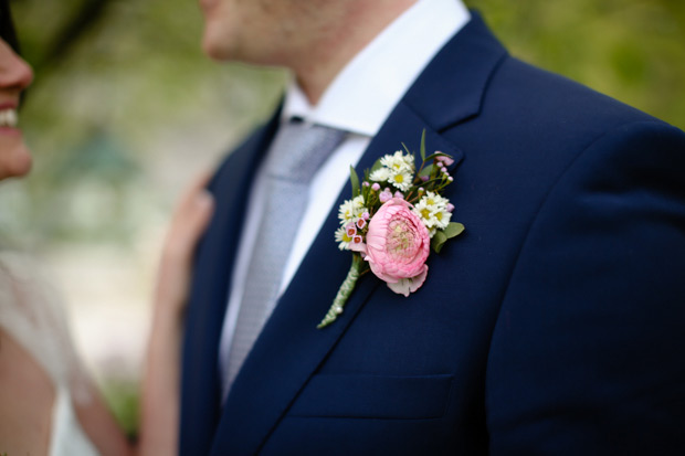 pretty pink groom boutonniere | onefabday.com 