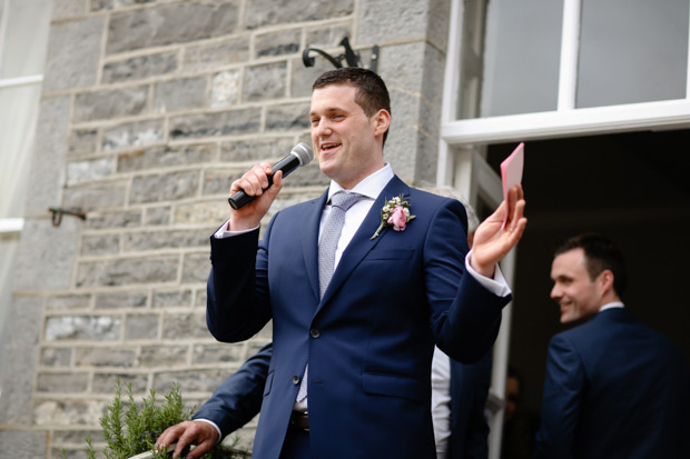 Outdoor speeches! Caoimhe and Keith's Millhouse Wedding by Will O Reilly | onefabday.com